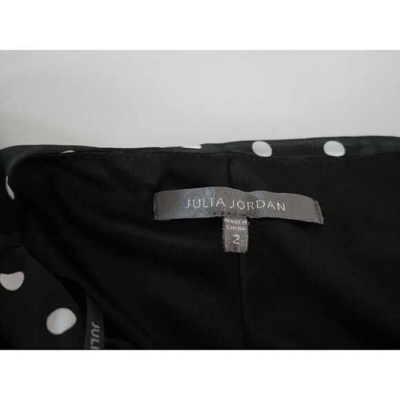 Julia Jordan Polka Dot Maxi Dress | Size 2 | Ruffle Hem | Puff Sleeve | Sheer Ov - Picture 9 of 9